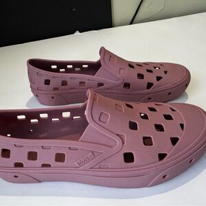 Vans Women's Slip-On Perforated Rubber Shoe in Mauve
